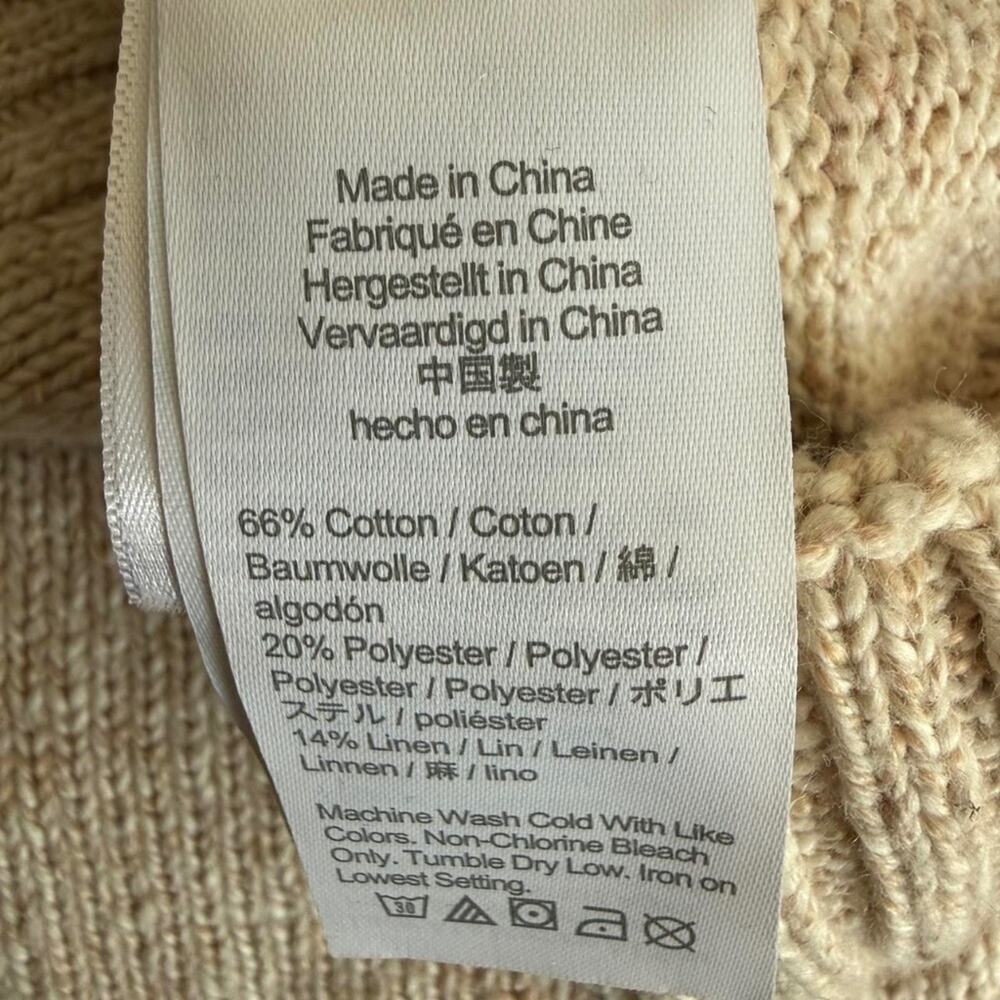 J.Crew Cream Crew Neck Balloon Sleeve Sweater (sz L) - Picture 5 of 6